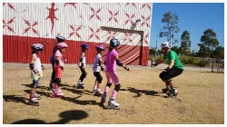youskate kids beginners lessons basic stance on grass